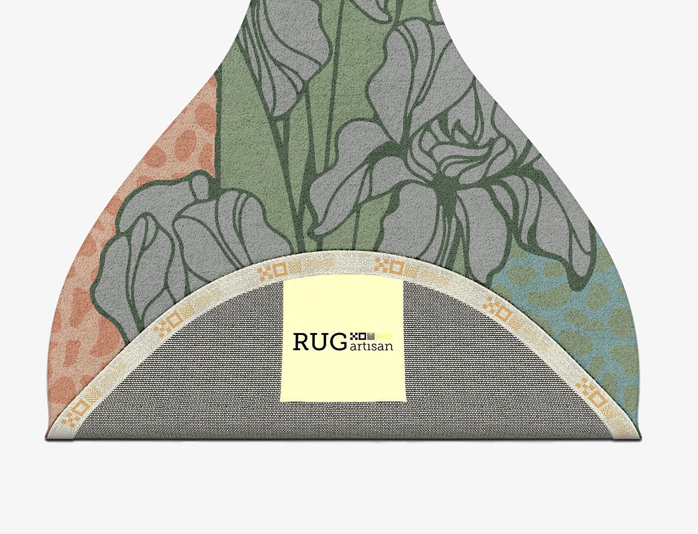 Iris Field of Flowers Drop Hand Tufted Pure Wool Custom Rug by Rug Artisan
