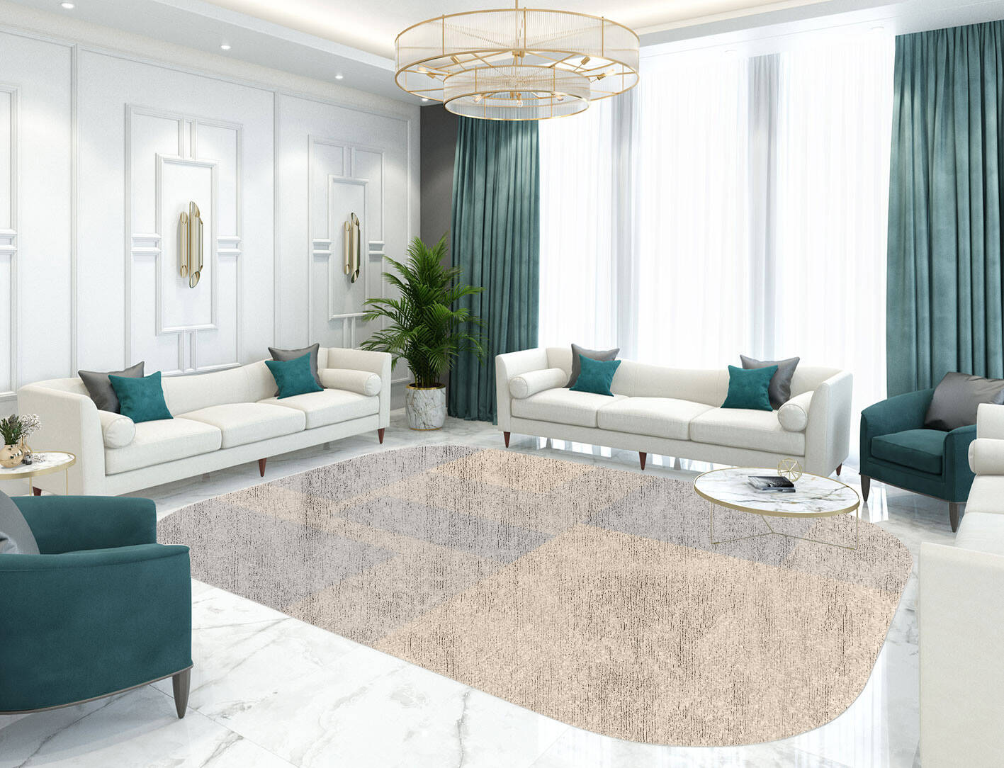 Irusu  Oblong Hand Knotted Bamboo Silk Custom Rug by Rug Artisan