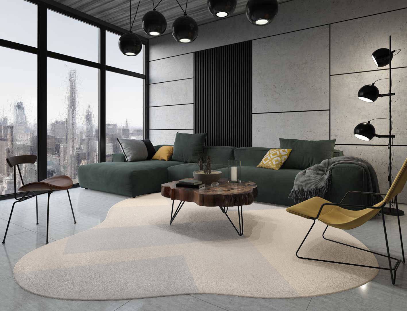 Irusu  Splash Hand Tufted Pure Wool Custom Rug by Rug Artisan