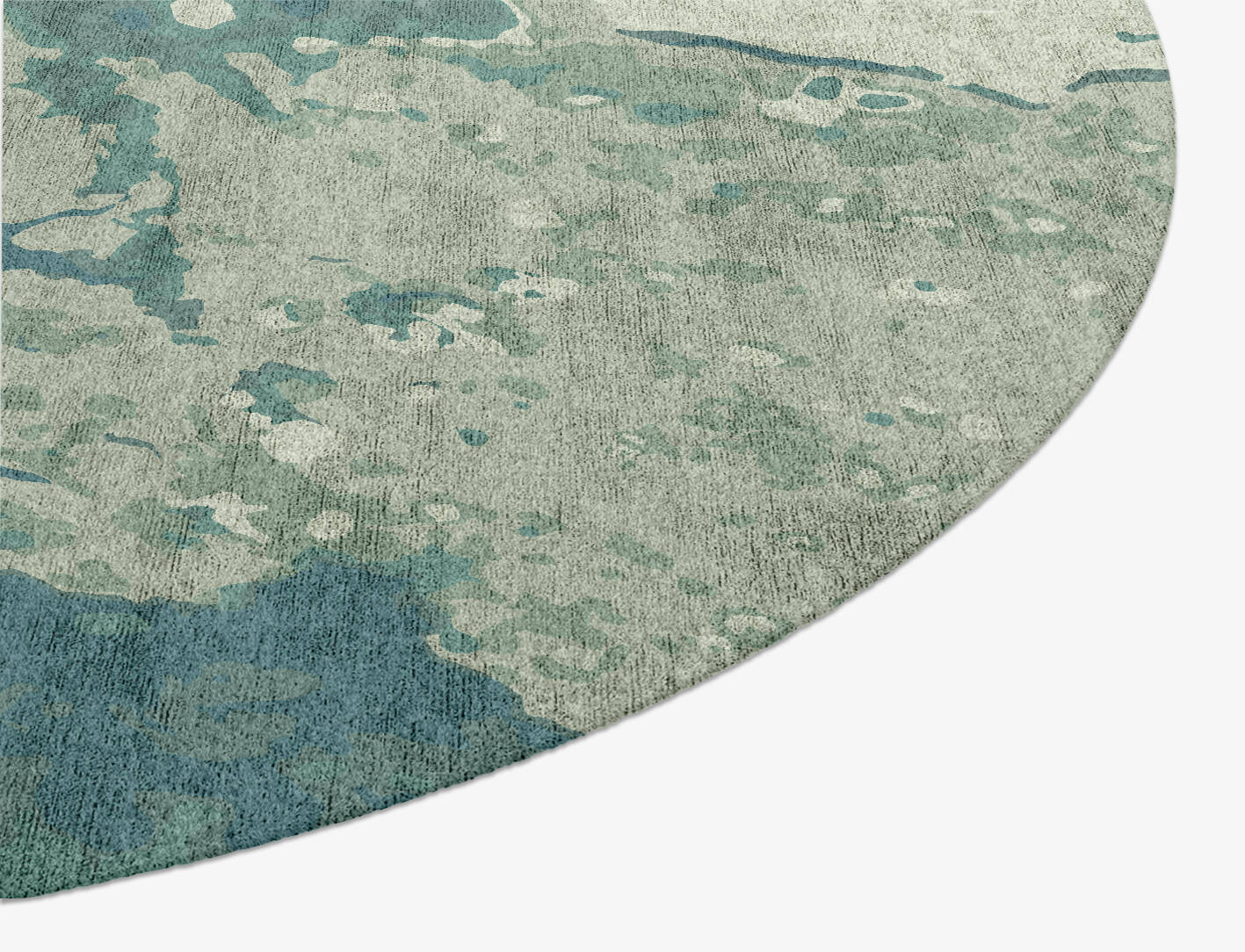 Islands Brush Strokes Oval Hand Knotted Bamboo Silk Custom Rug by Rug Artisan