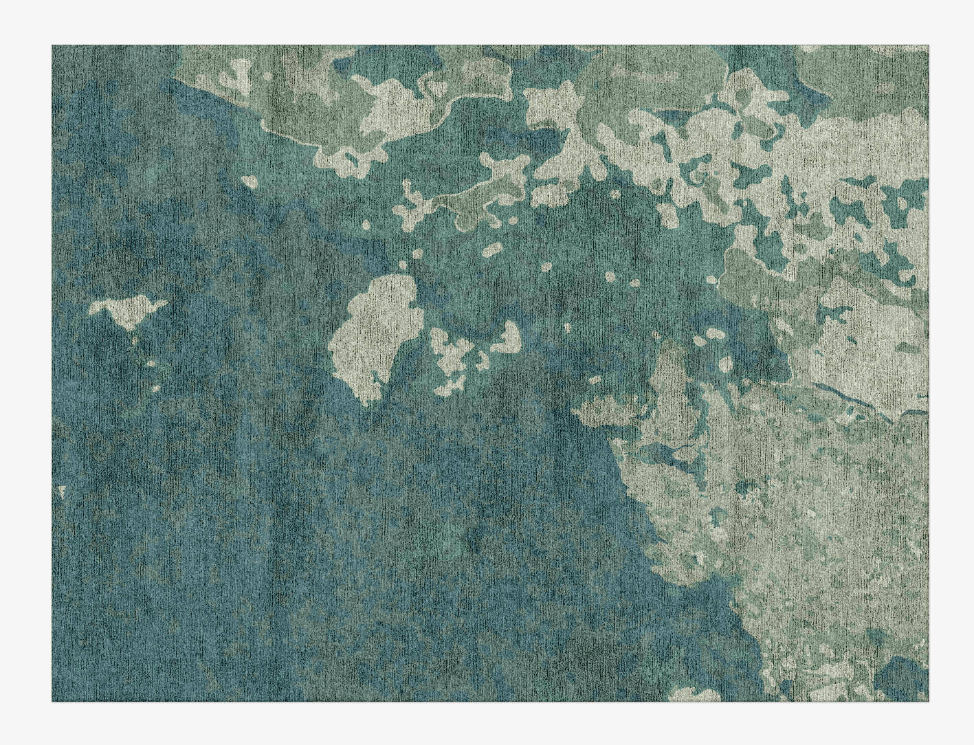 Islands Brush Strokes Rectangle Hand Knotted Bamboo Silk Custom Rug by Rug Artisan