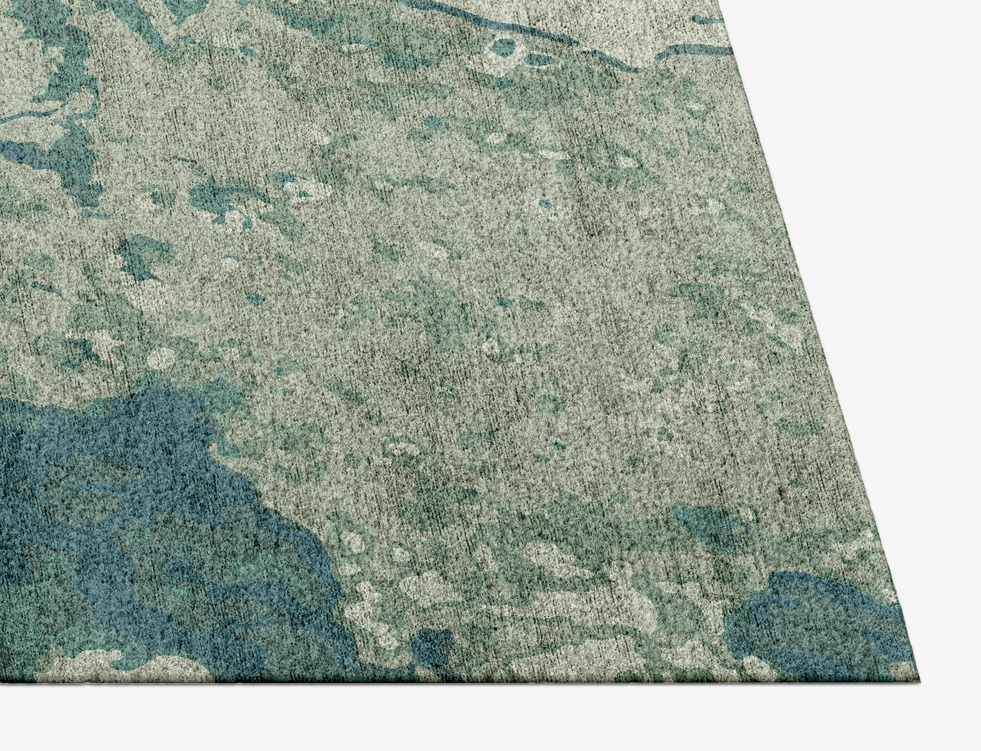 Islands Brush Strokes Rectangle Hand Knotted Bamboo Silk Custom Rug by Rug Artisan