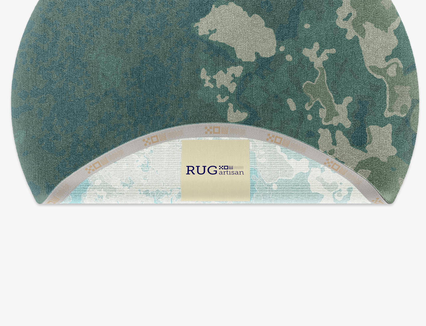 Islands Brush Strokes Round Hand Knotted Tibetan Wool Custom Rug by Rug Artisan