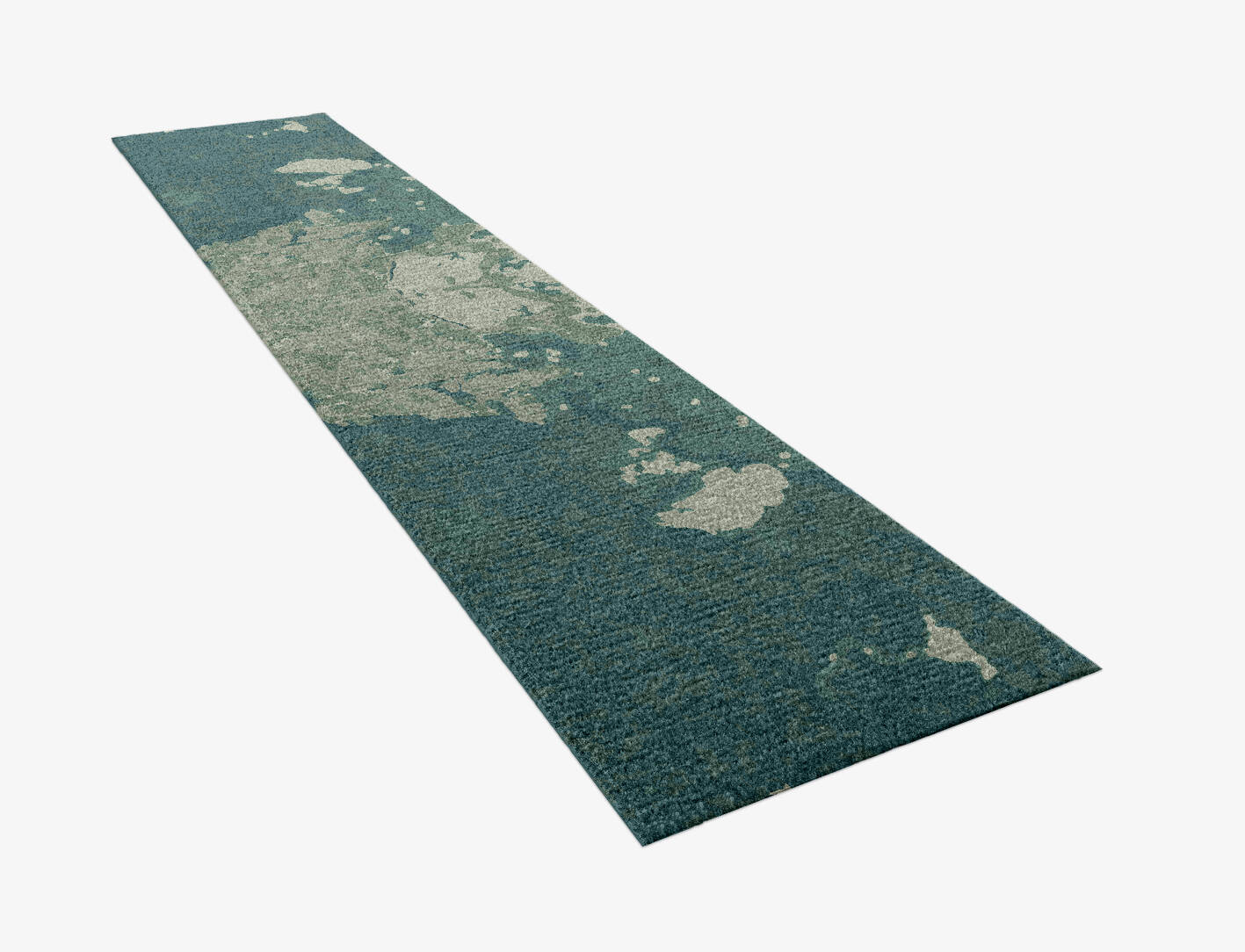 Islands Brush Strokes Runner Hand Knotted Tibetan Wool Custom Rug by Rug Artisan