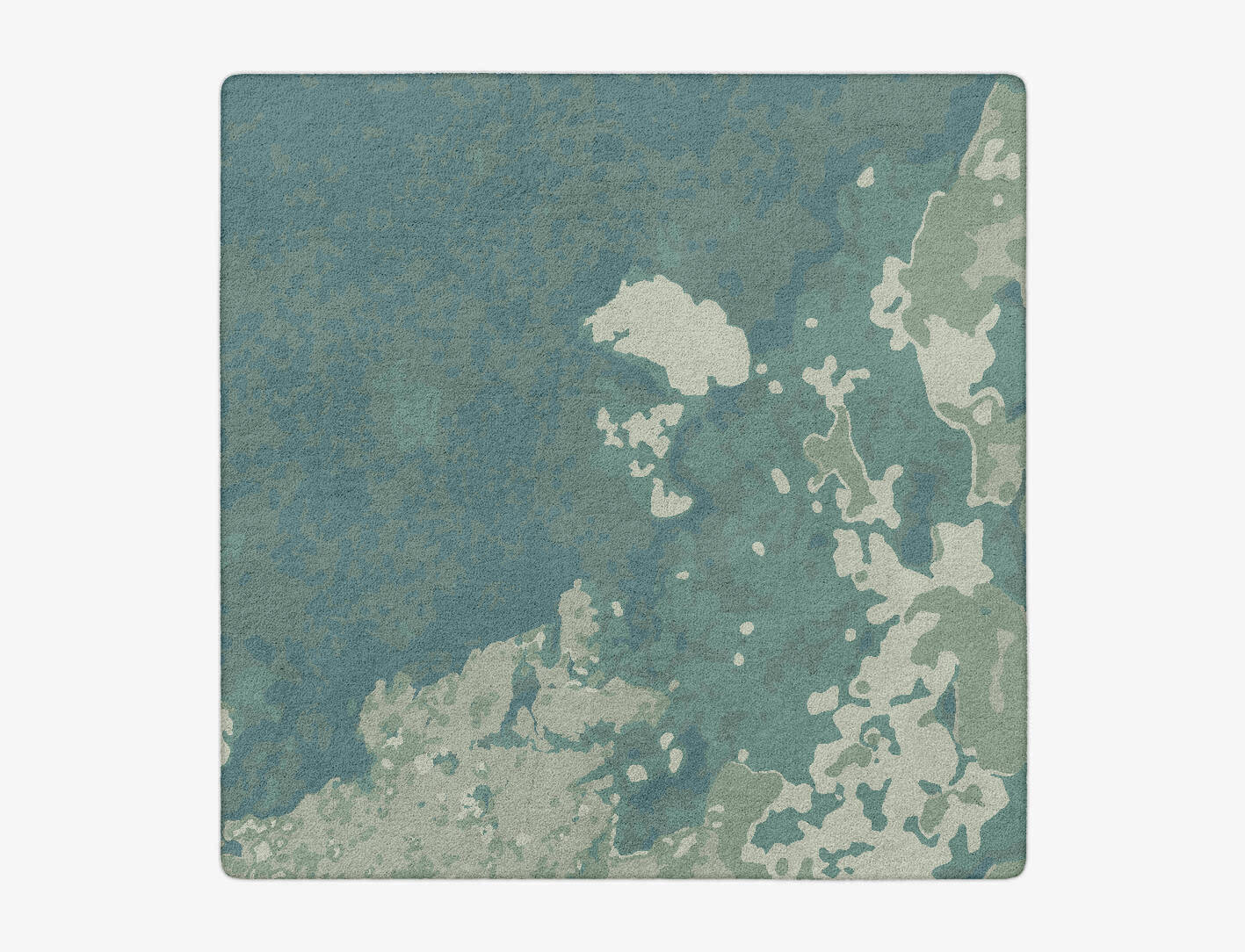 Islands Brush Strokes Square Hand Tufted Pure Wool Custom Rug by Rug Artisan