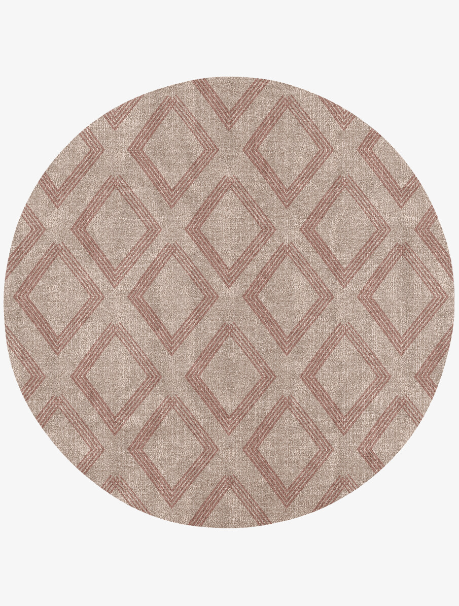 Iteration Minimalist Round Flatweave New Zealand Wool Custom Rug by Rug Artisan