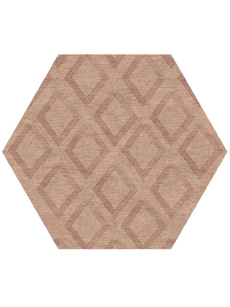 Iteration Minimalist Hexagon Hand Knotted Tibetan Wool Custom Rug by Rug Artisan