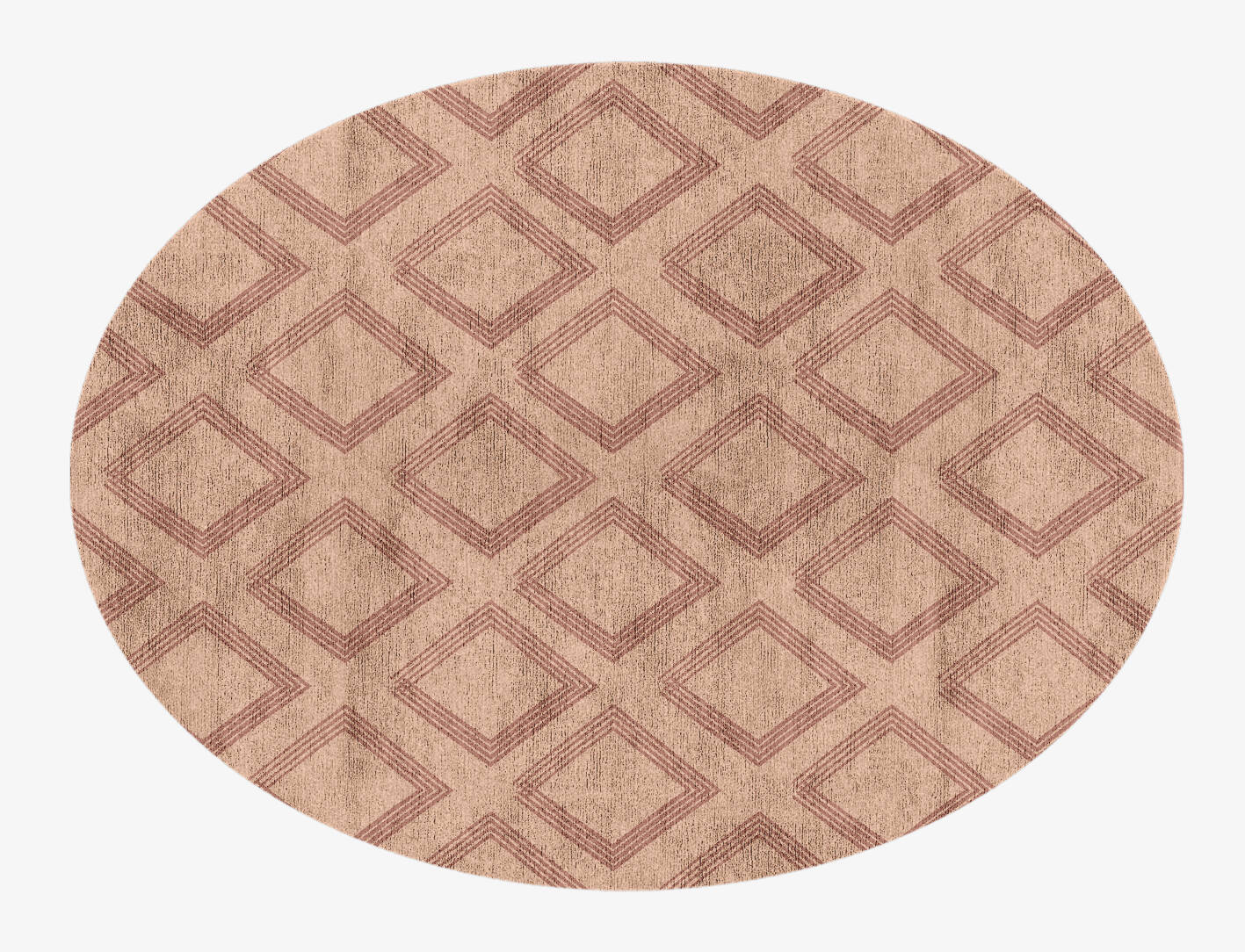 Iteration Minimalist Oval Hand Knotted Bamboo Silk Custom Rug by Rug Artisan