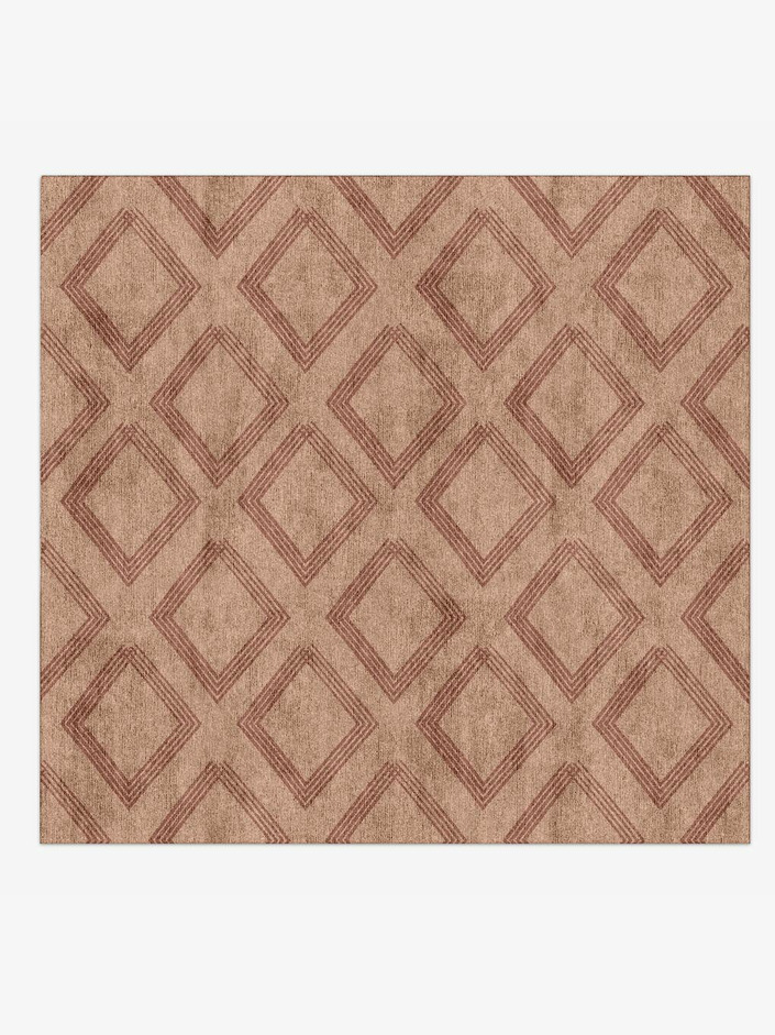 Iteration Minimalist Square Hand Knotted Bamboo Silk Custom Rug by Rug Artisan