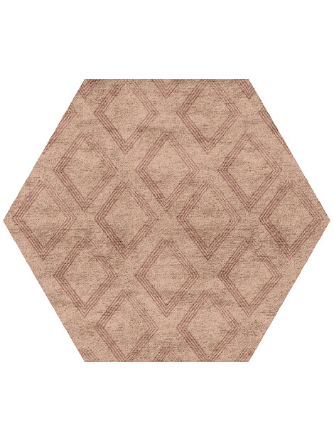 Iteration Minimalist Hexagon Hand Tufted Bamboo Silk Custom Rug by Rug Artisan