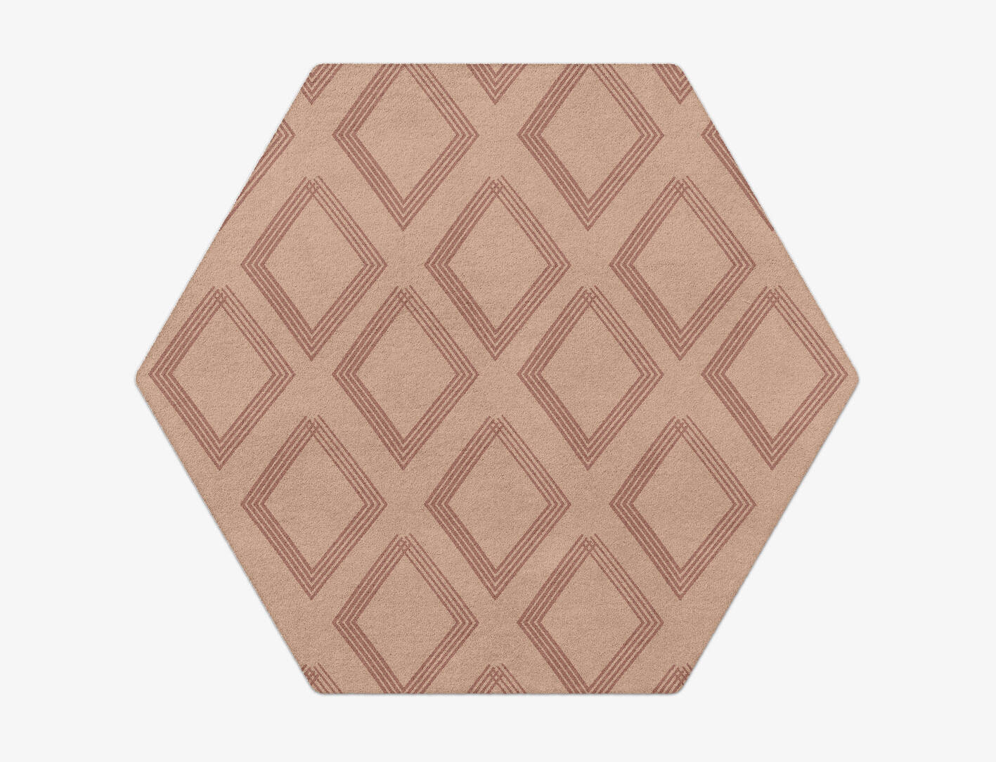 Iteration Minimalist Hexagon Hand Tufted Pure Wool Custom Rug by Rug Artisan