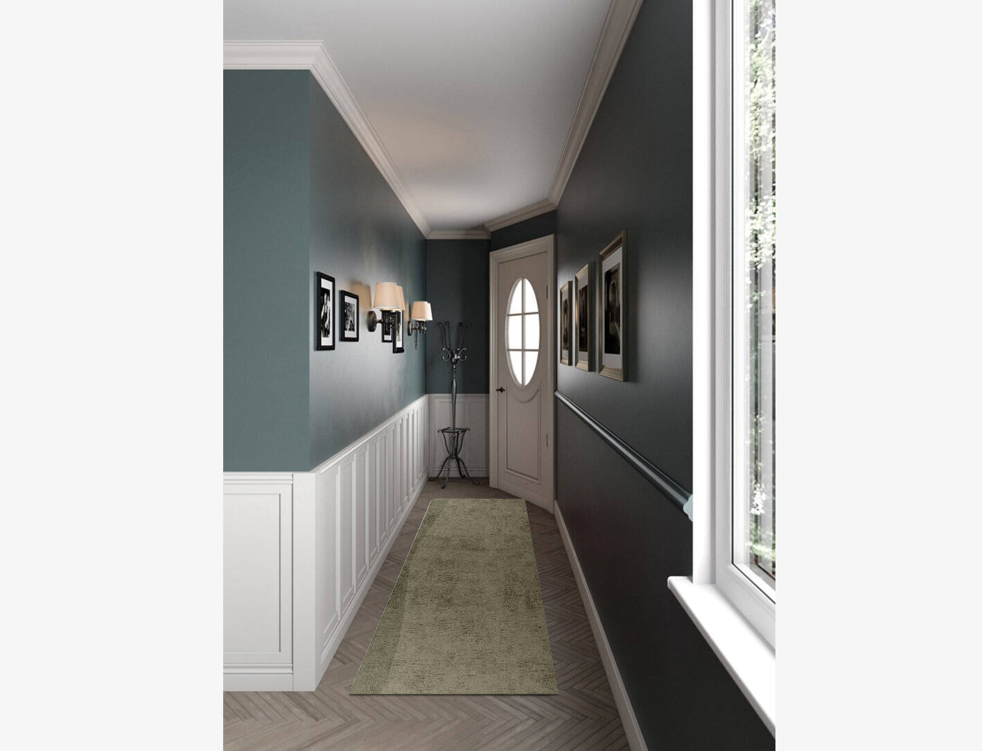 Ives Gradation Runner Hand Knotted Bamboo Silk Custom Rug by Rug Artisan