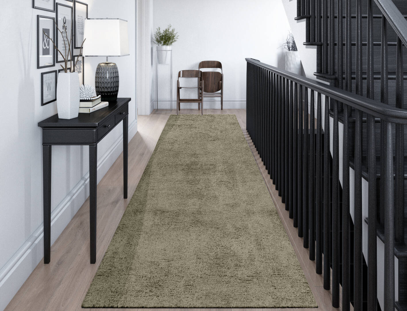Ives Gradation Runner Hand Tufted Bamboo Silk Custom Rug by Rug Artisan