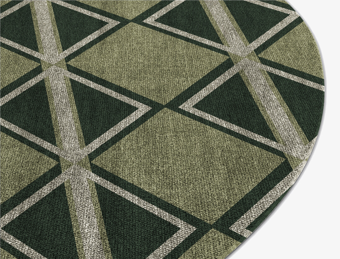 Ivy Geometric Oval Flatweave Bamboo Silk Custom Rug by Rug Artisan