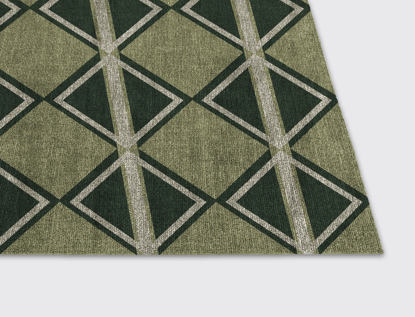 Ivy Geometric Rectangle Flatweave Bamboo Silk Custom Rug by Rug Artisan