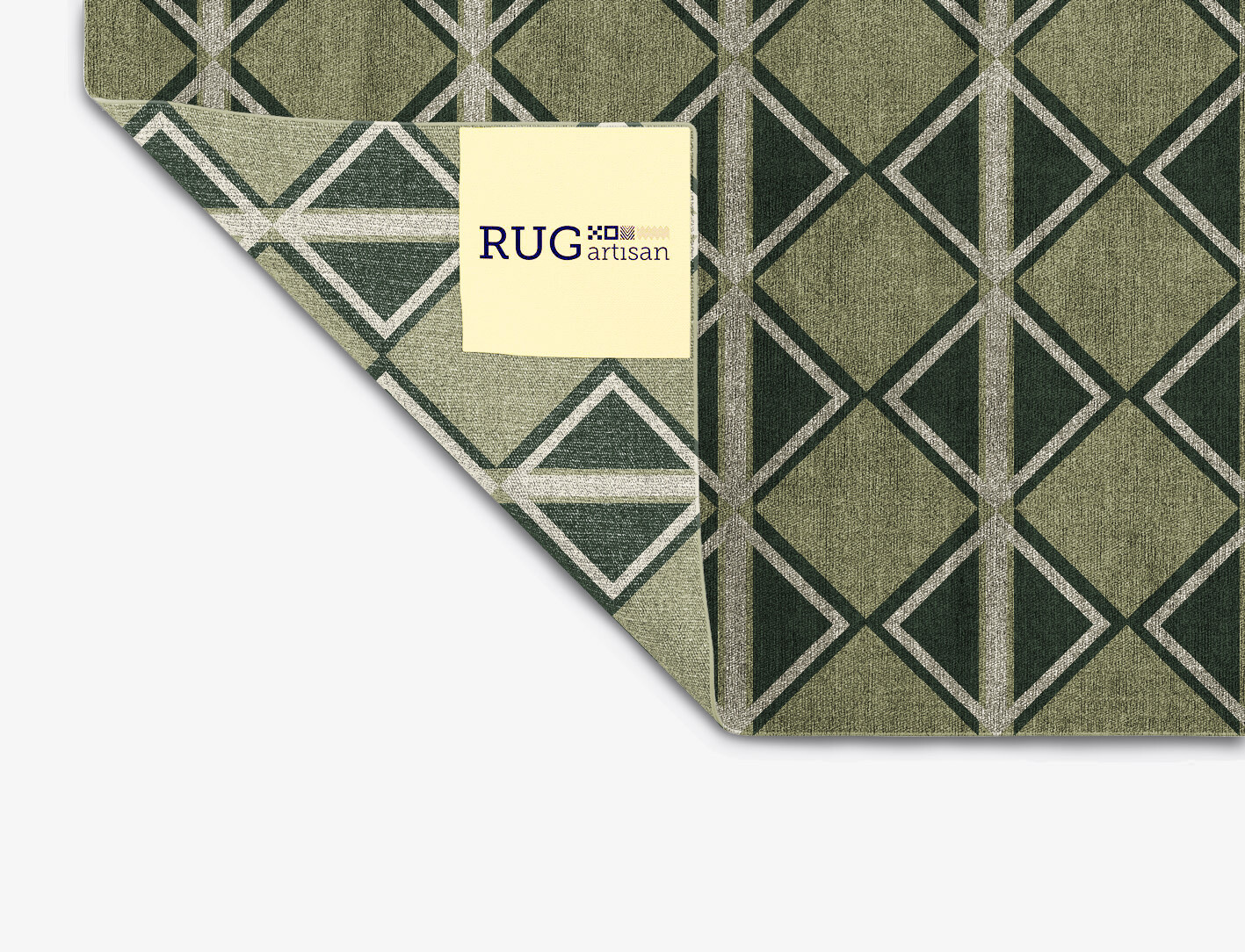 Ivy Geometric Rectangle Flatweave Bamboo Silk Custom Rug by Rug Artisan
