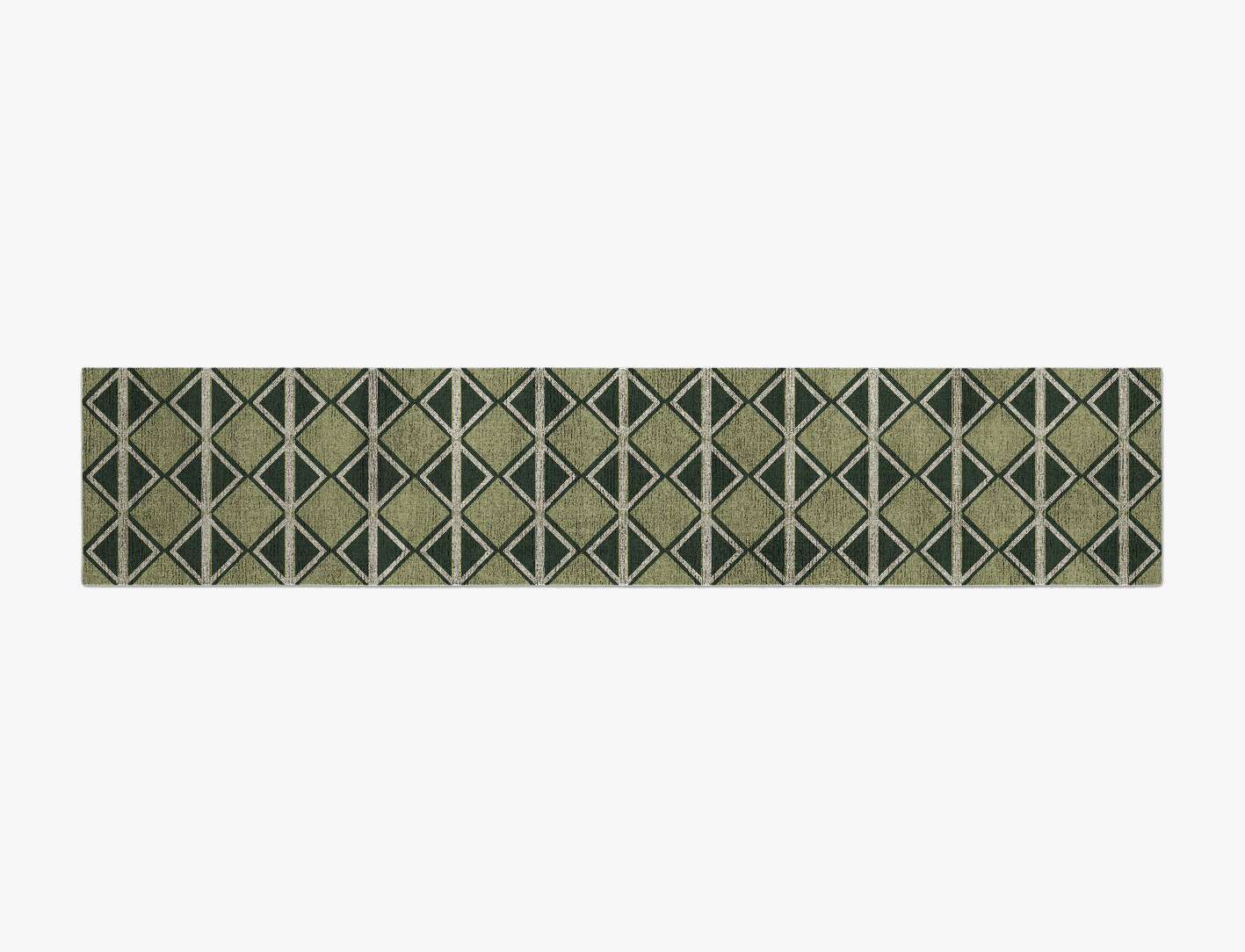 Ivy Geometric Runner Flatweave Bamboo Silk Custom Rug by Rug Artisan
