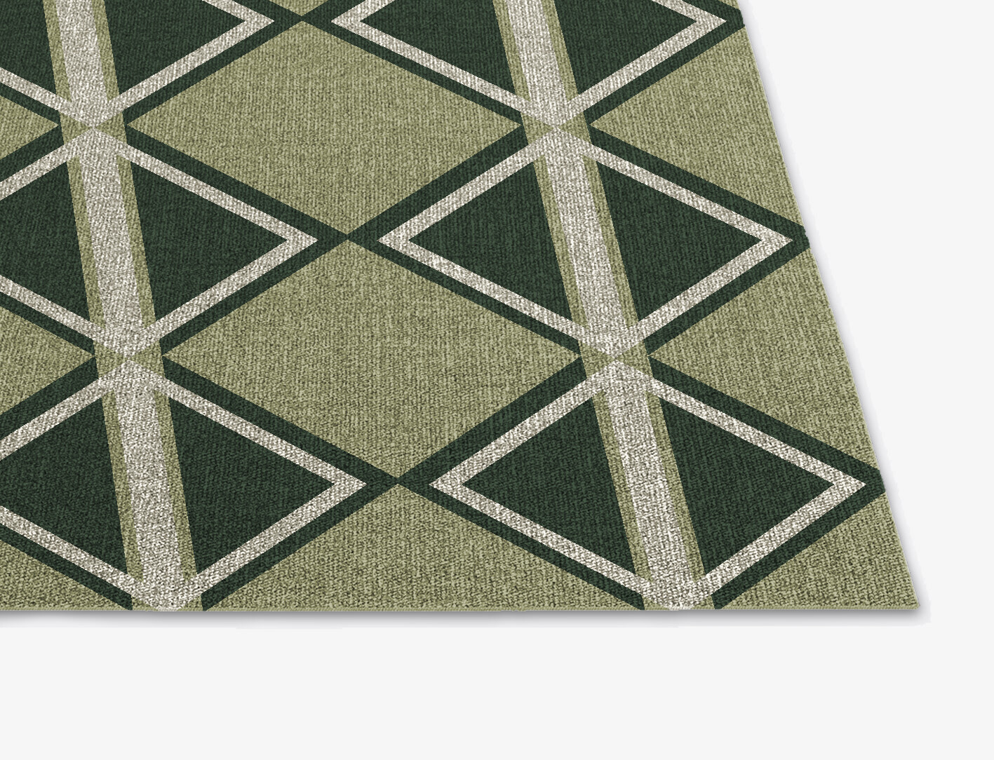 Ivy Geometric Square Flatweave New Zealand Wool Custom Rug by Rug Artisan