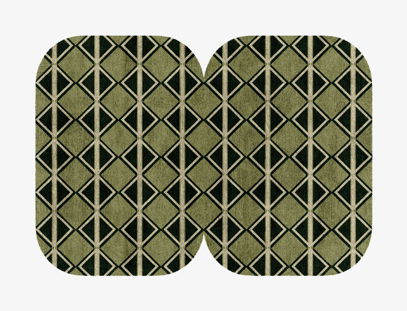 Ivy Geometric Eight Hand Knotted Bamboo Silk Custom Rug by Rug Artisan