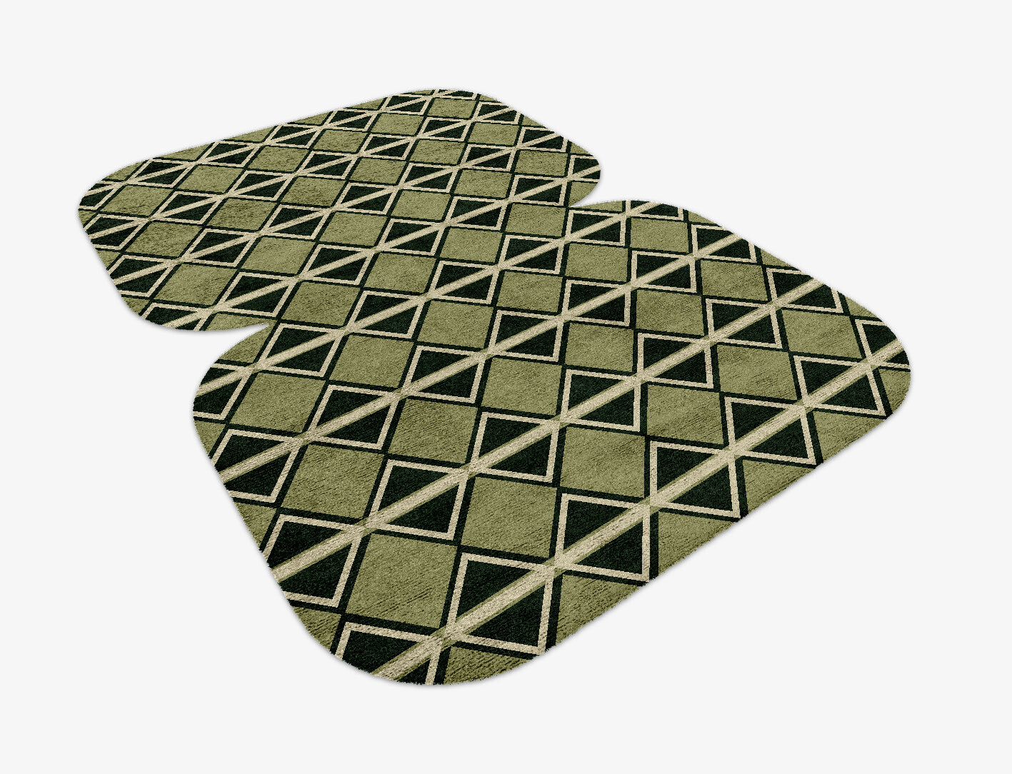Ivy Geometric Eight Hand Knotted Bamboo Silk Custom Rug by Rug Artisan