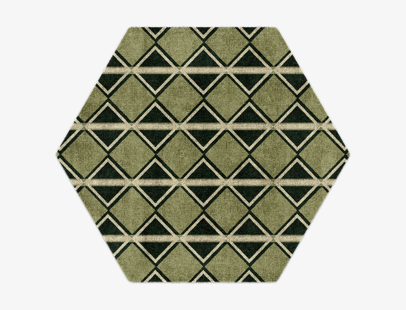 Ivy Geometric Hexagon Hand Knotted Bamboo Silk Custom Rug by Rug Artisan