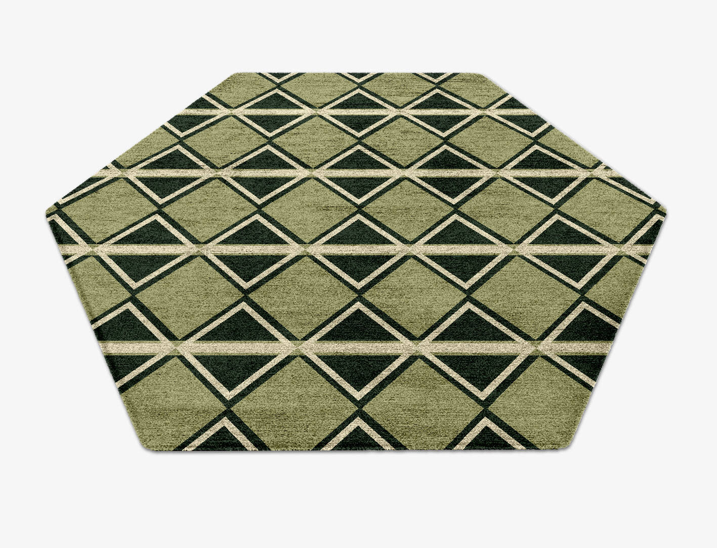 Ivy Geometric Hexagon Hand Knotted Bamboo Silk Custom Rug by Rug Artisan