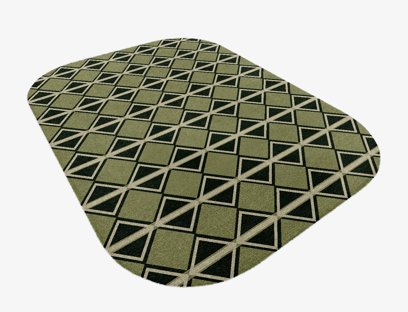 Ivy Geometric Oblong Hand Knotted Tibetan Wool Custom Rug by Rug Artisan