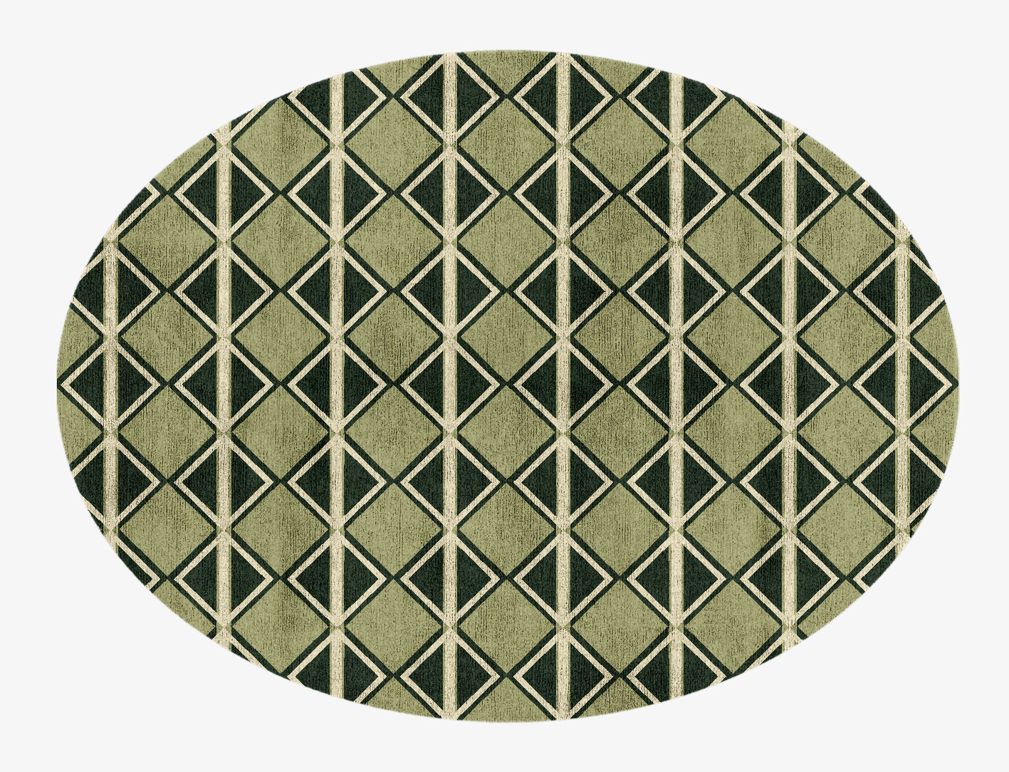 Ivy Geometric Oval Hand Knotted Bamboo Silk Custom Rug by Rug Artisan