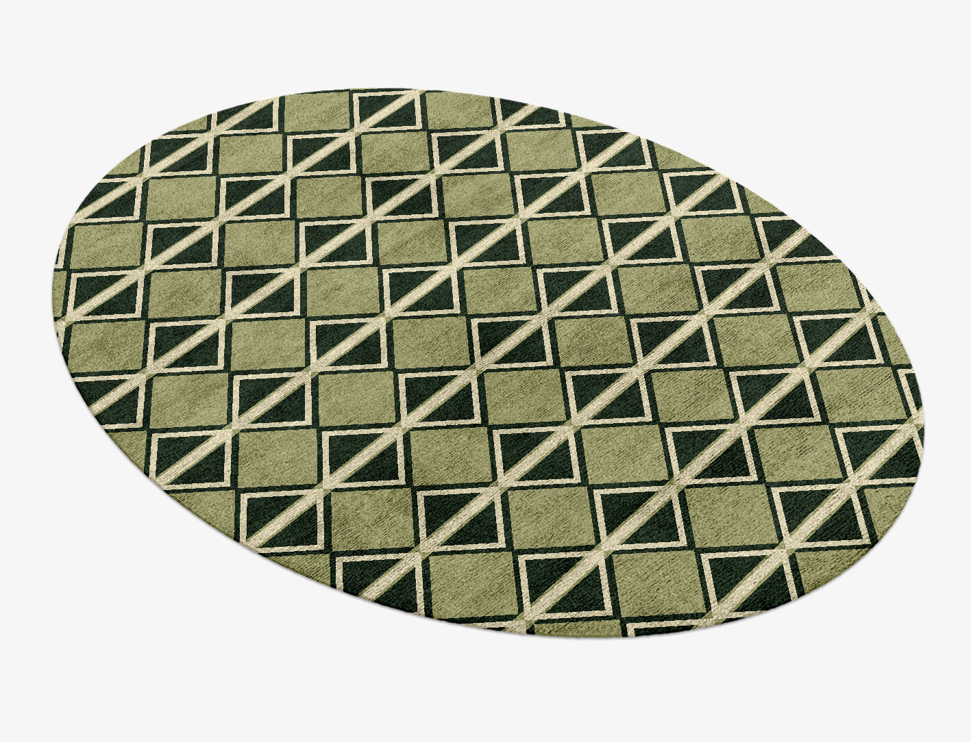 Ivy Geometric Oval Hand Knotted Bamboo Silk Custom Rug by Rug Artisan