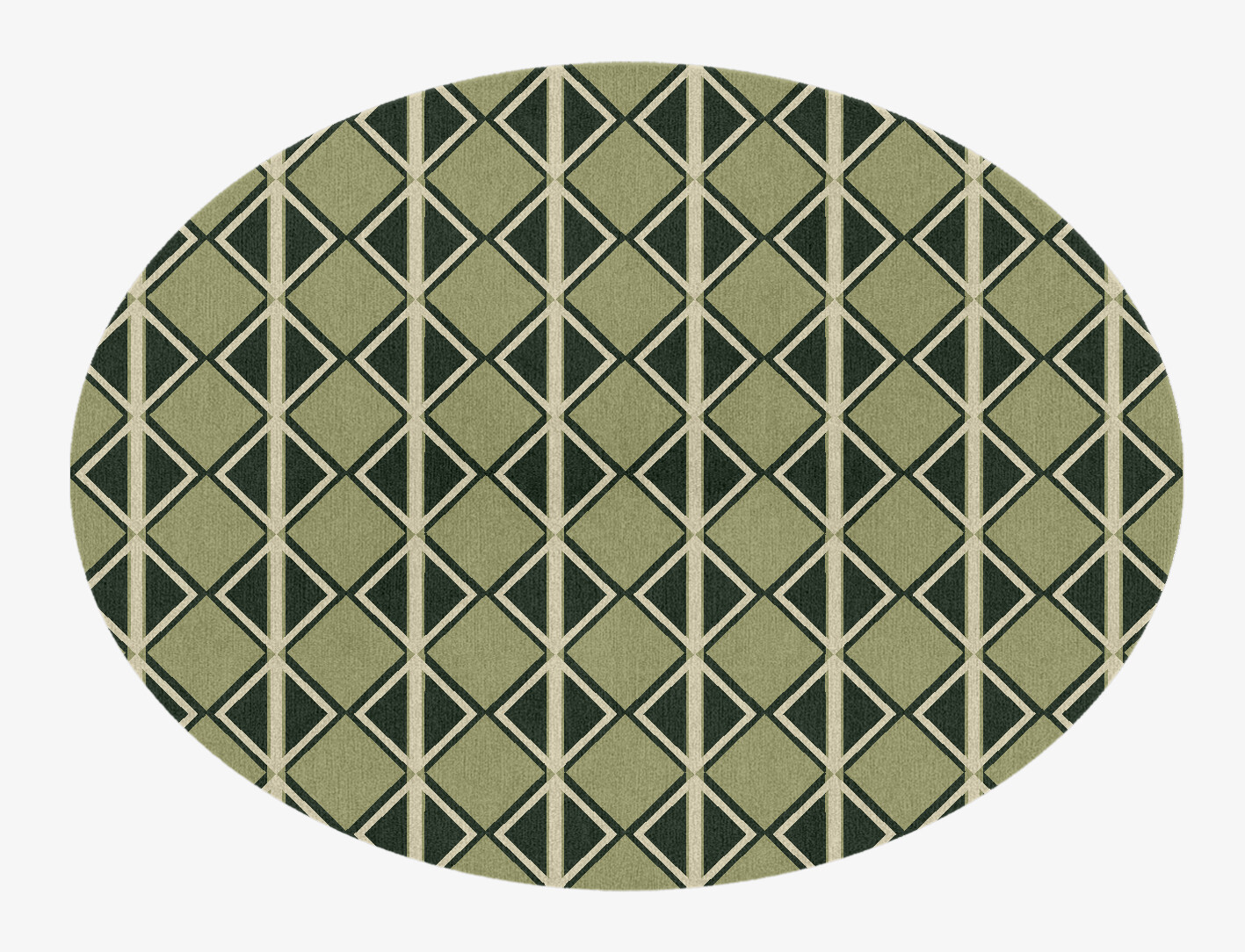 Ivy Geometric Oval Hand Knotted Tibetan Wool Custom Rug by Rug Artisan