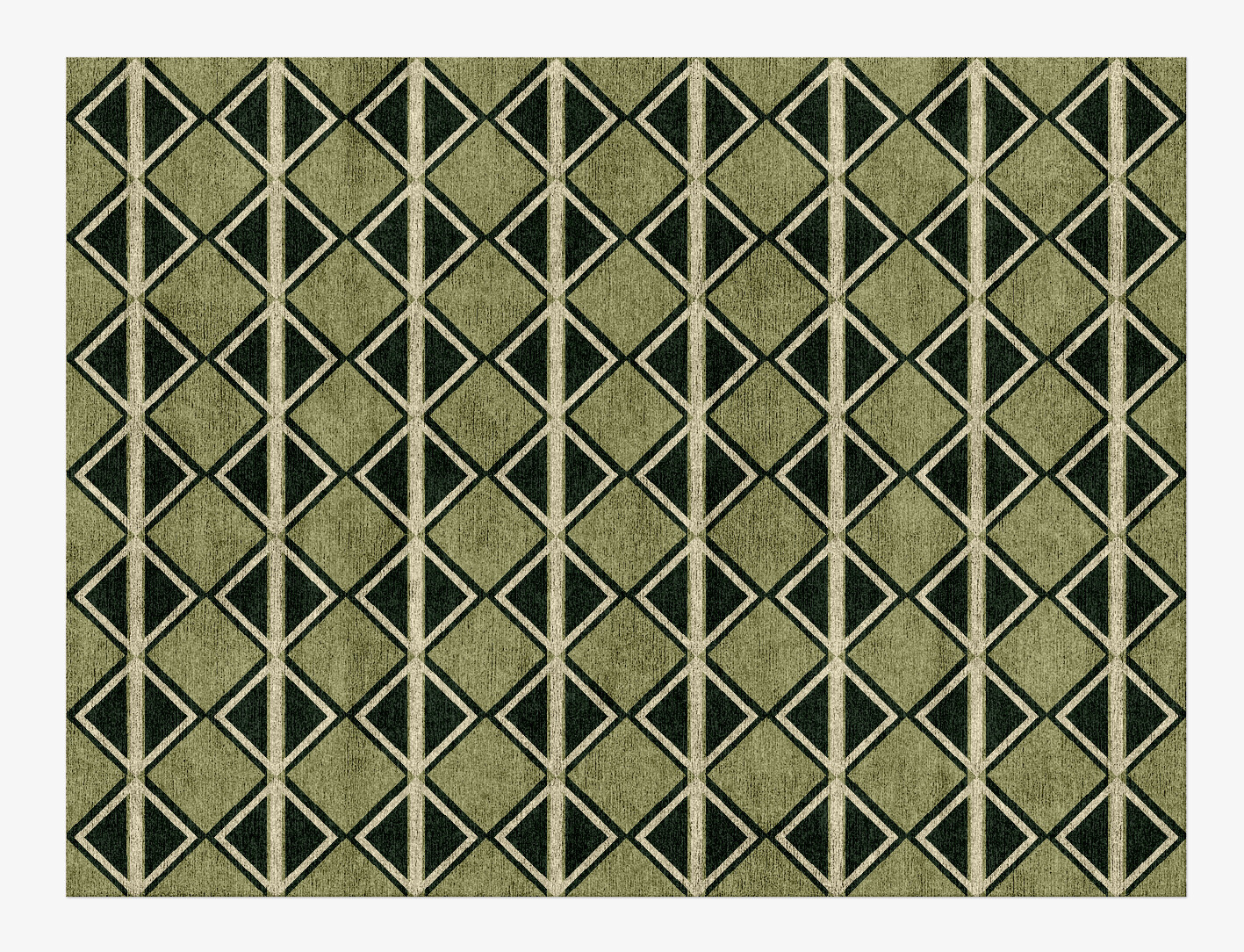 Ivy Geometric Rectangle Hand Knotted Bamboo Silk Custom Rug by Rug Artisan