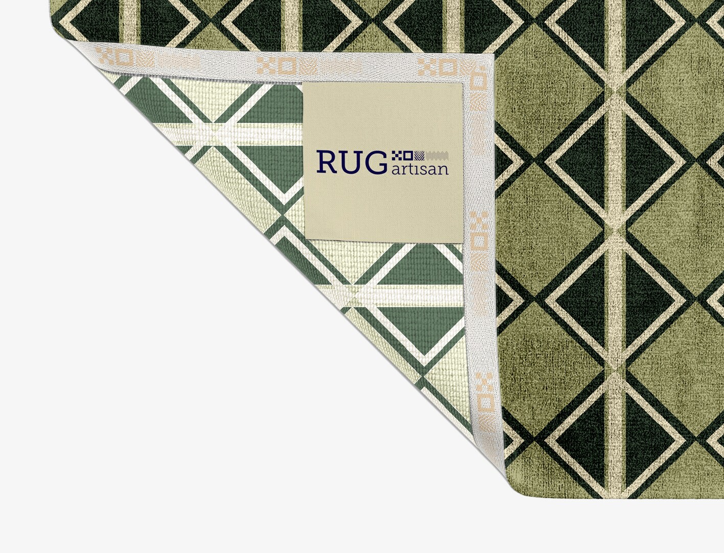 Ivy Geometric Rectangle Hand Knotted Bamboo Silk Custom Rug by Rug Artisan