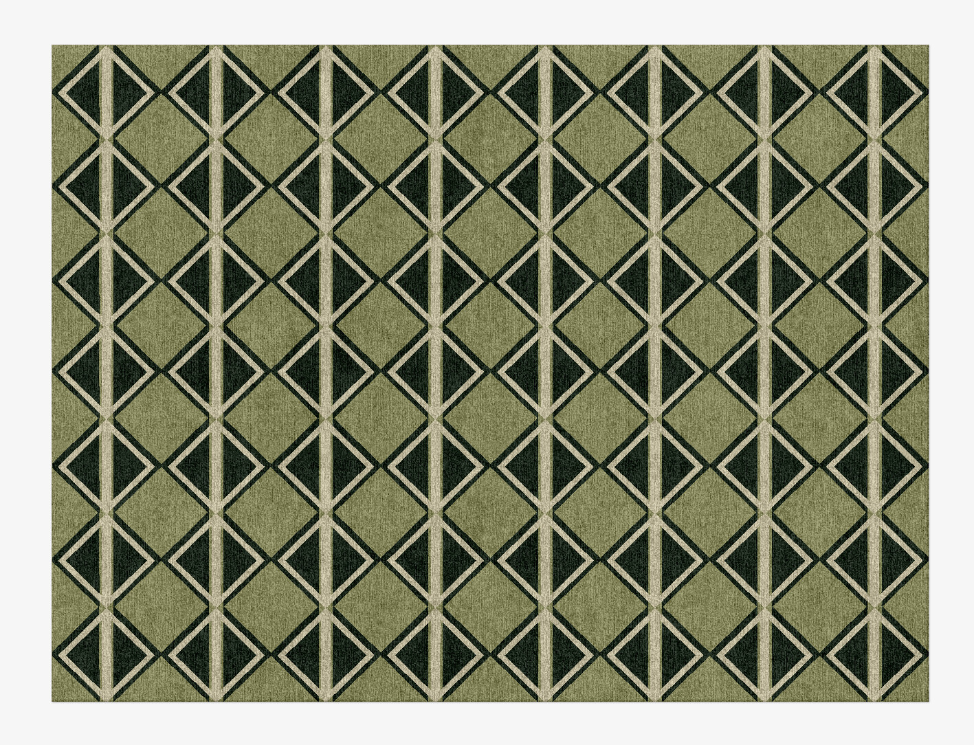 Ivy Geometric Rectangle Hand Knotted Tibetan Wool Custom Rug by Rug Artisan