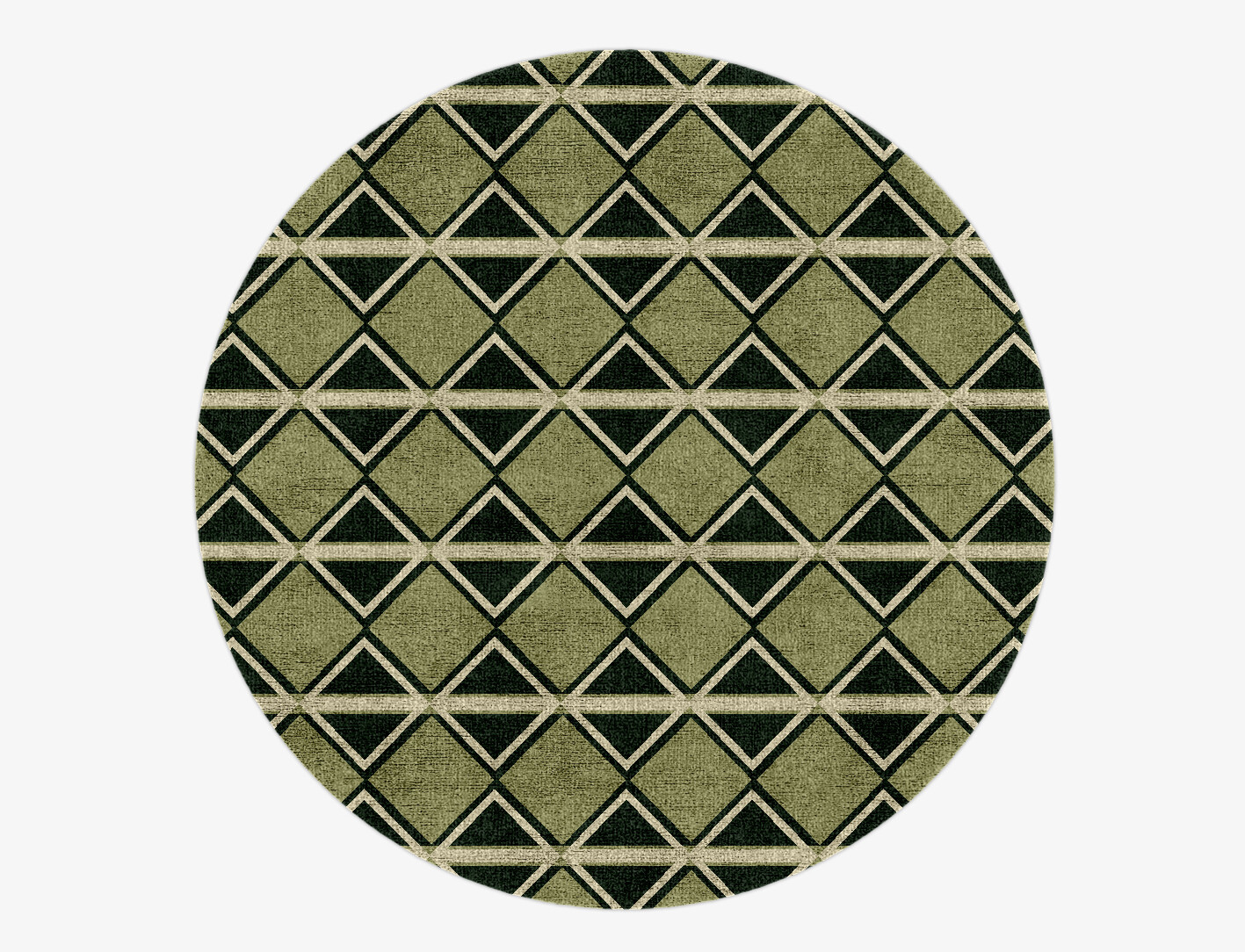 Ivy Geometric Round Hand Knotted Bamboo Silk Custom Rug by Rug Artisan
