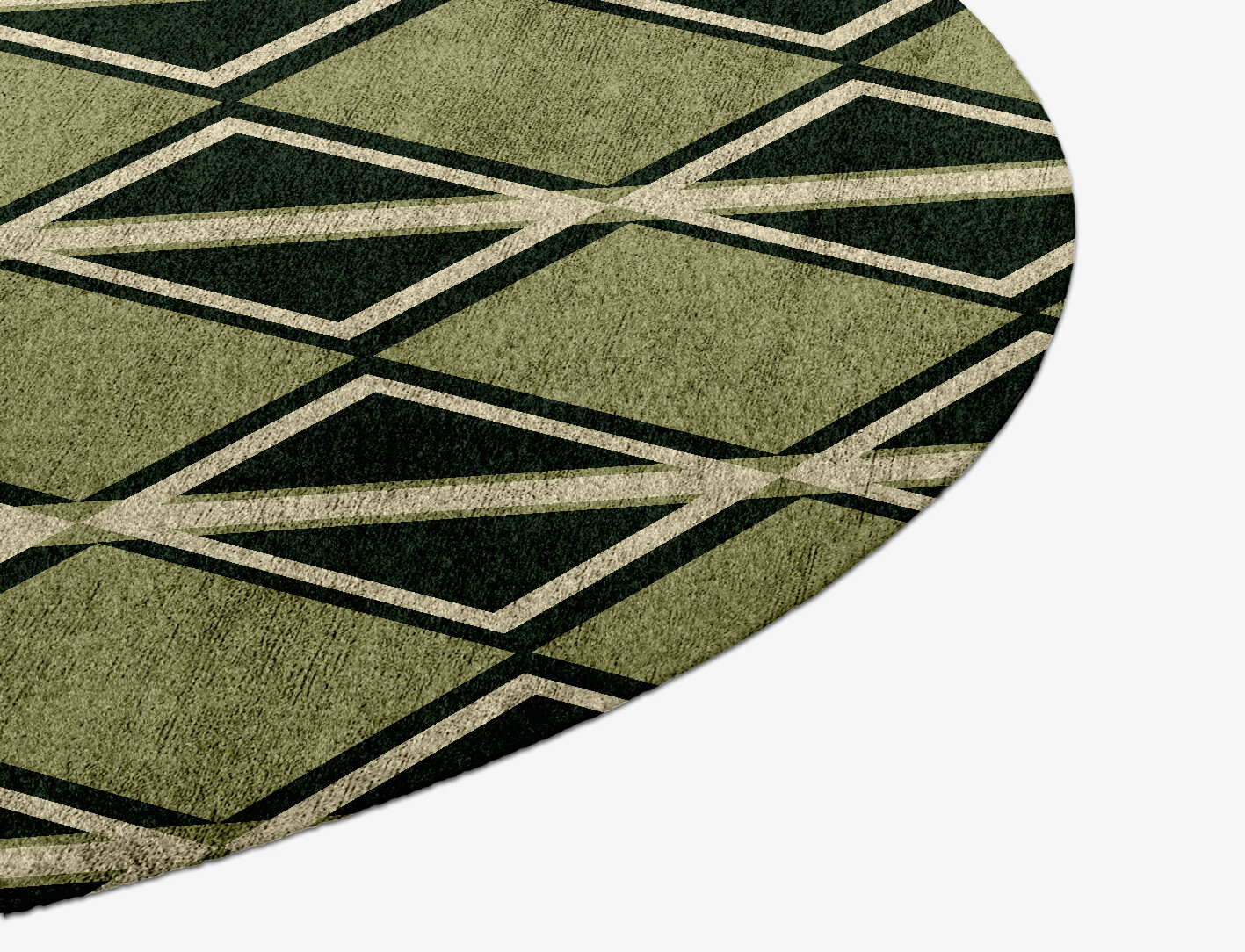 Ivy Geometric Round Hand Knotted Bamboo Silk Custom Rug by Rug Artisan
