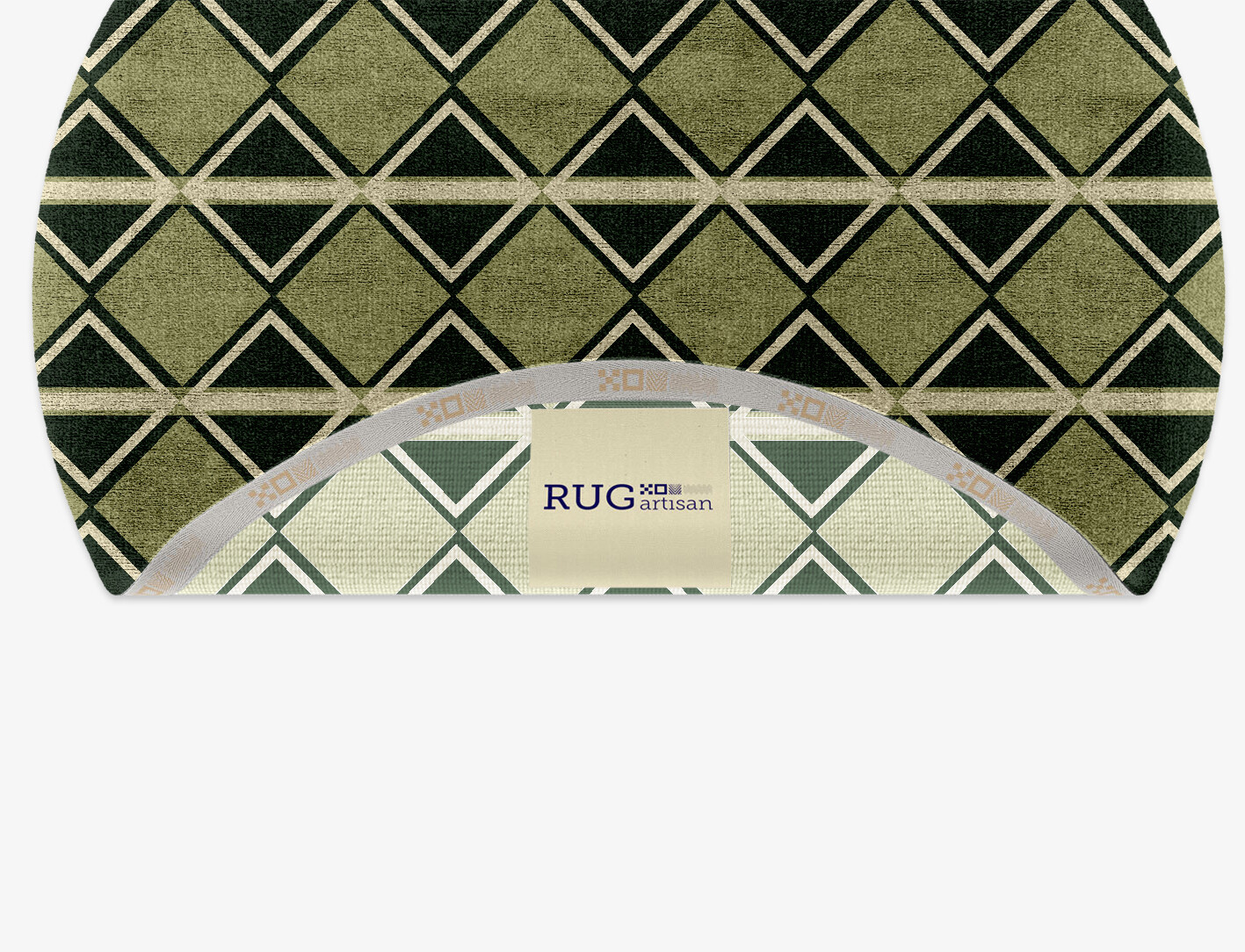 Ivy Geometric Round Hand Knotted Bamboo Silk Custom Rug by Rug Artisan