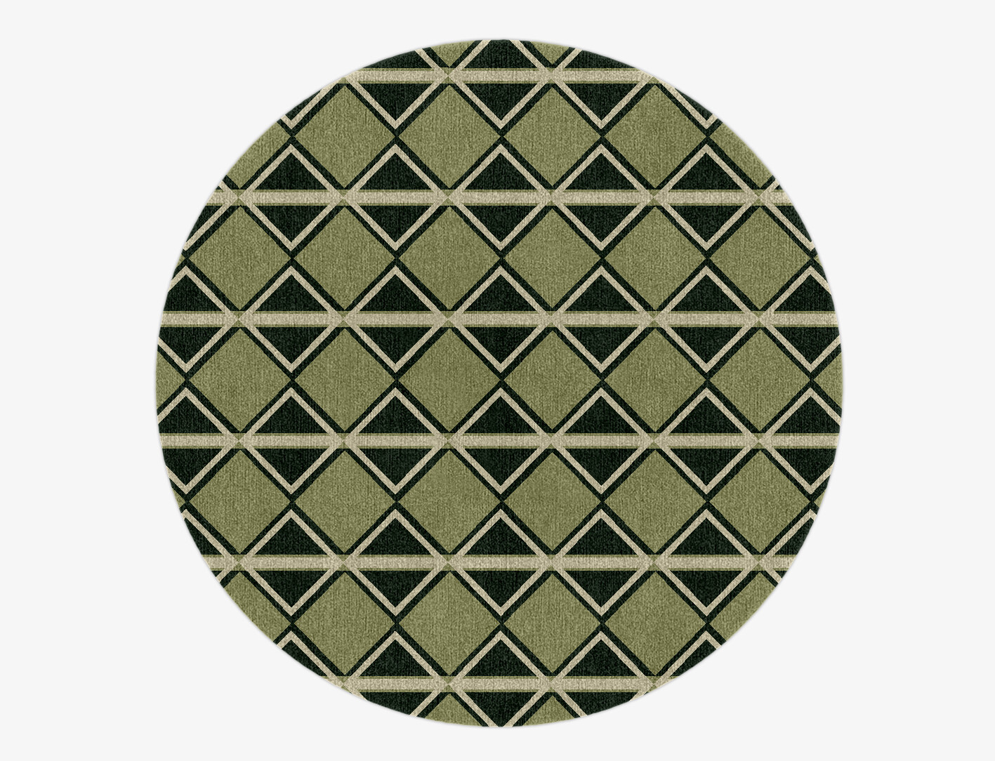 Ivy Geometric Round Hand Knotted Tibetan Wool Custom Rug by Rug Artisan