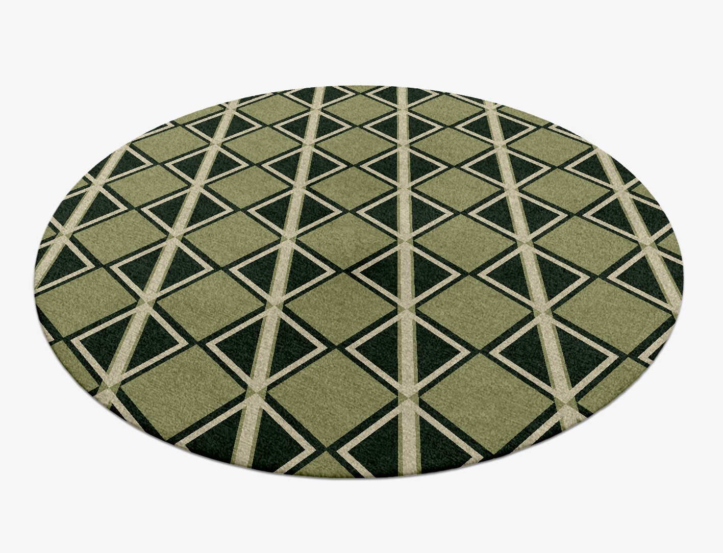 Ivy Geometric Round Hand Knotted Tibetan Wool Custom Rug by Rug Artisan