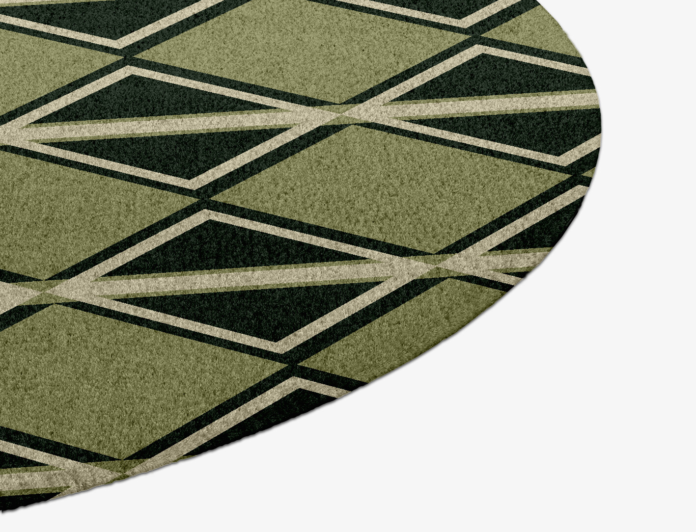 Ivy Geometric Round Hand Knotted Tibetan Wool Custom Rug by Rug Artisan