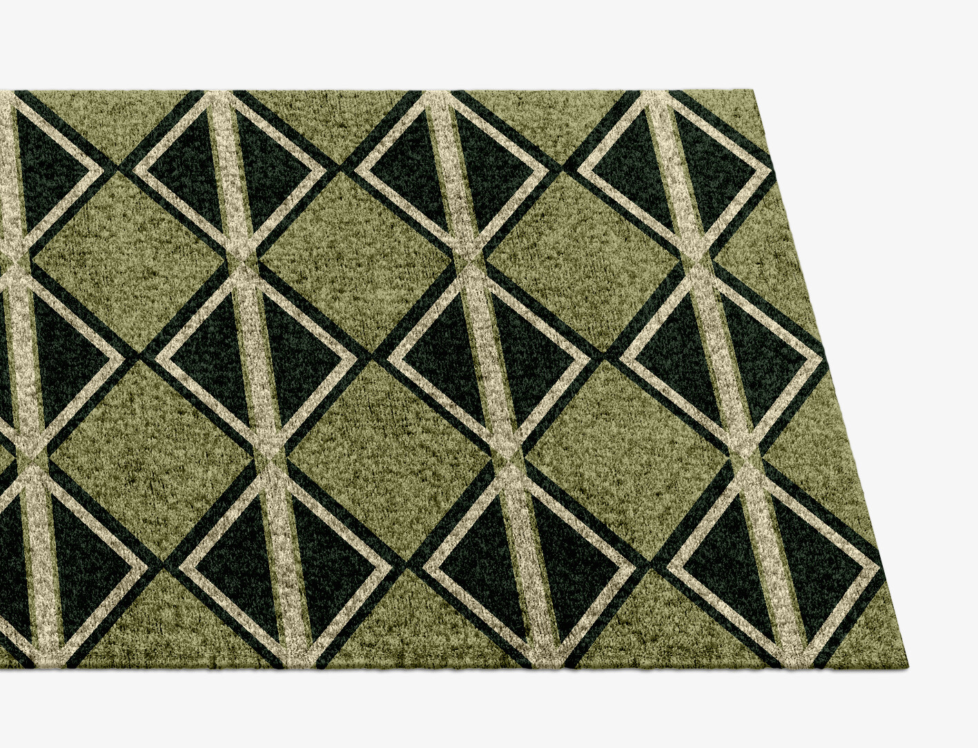 Ivy Geometric Runner Hand Knotted Bamboo Silk Custom Rug by Rug Artisan