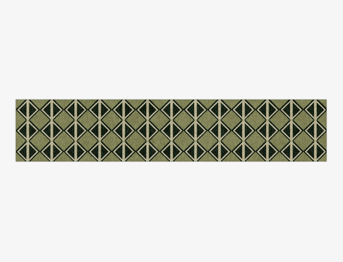 Ivy Geometric Runner Hand Knotted Tibetan Wool Custom Rug by Rug Artisan