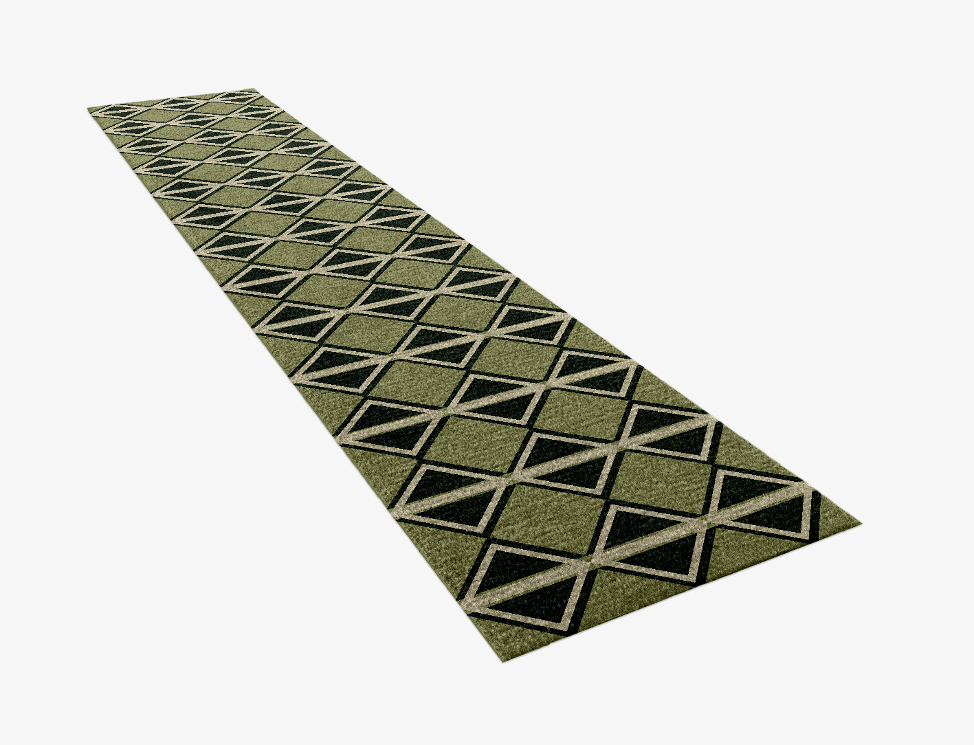 Ivy Geometric Runner Hand Knotted Tibetan Wool Custom Rug by Rug Artisan