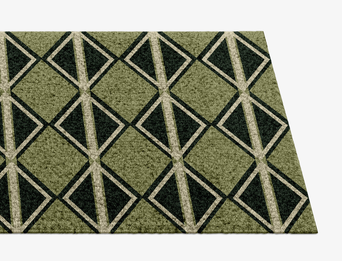 Ivy Geometric Runner Hand Knotted Tibetan Wool Custom Rug by Rug Artisan