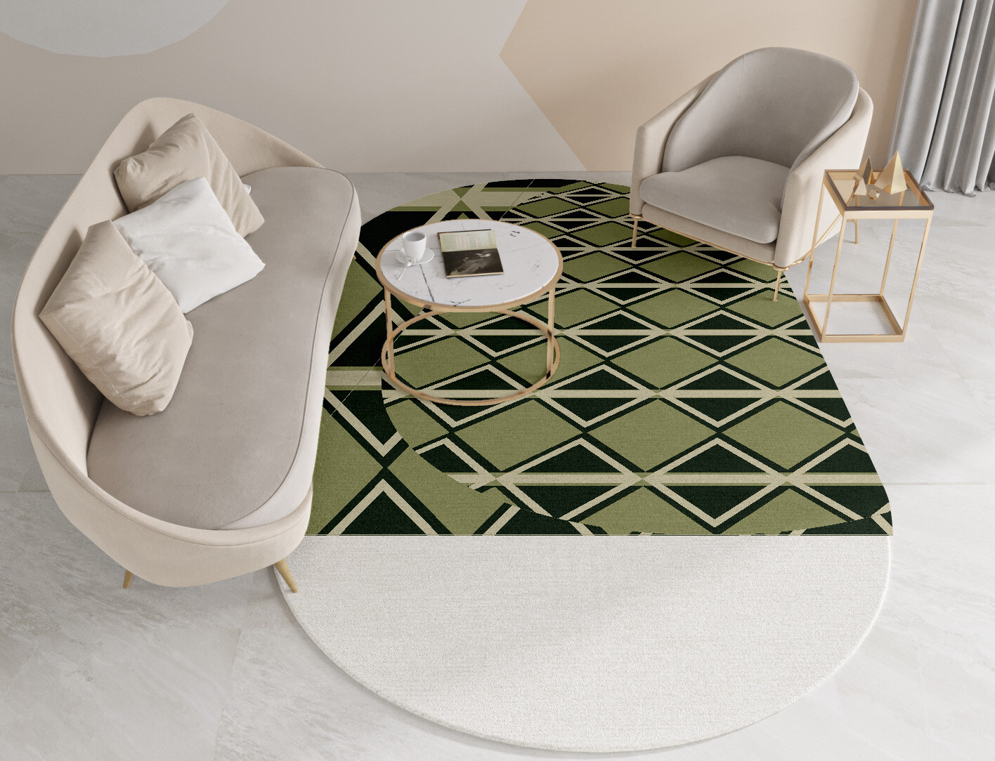 Ivy Geometric Capsule Hand Tufted Pure Wool Custom Rug by Rug Artisan