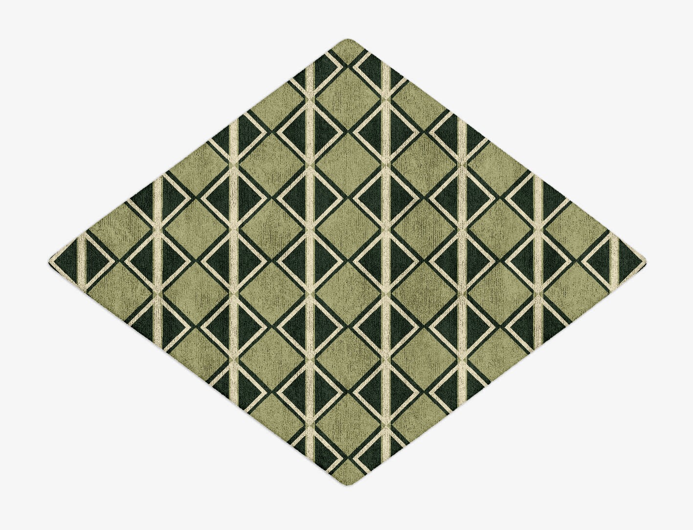 Ivy Geometric Diamond Hand Tufted Bamboo Silk Custom Rug by Rug Artisan