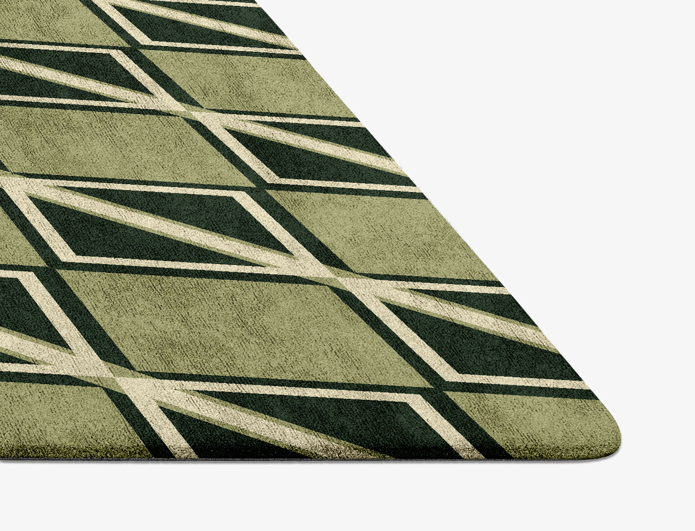 Ivy Geometric Diamond Hand Tufted Bamboo Silk Custom Rug by Rug Artisan