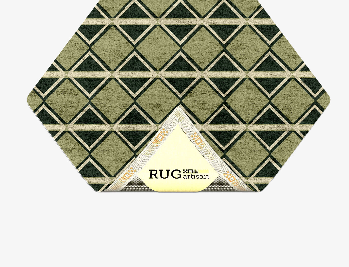 Ivy Geometric Diamond Hand Tufted Bamboo Silk Custom Rug by Rug Artisan
