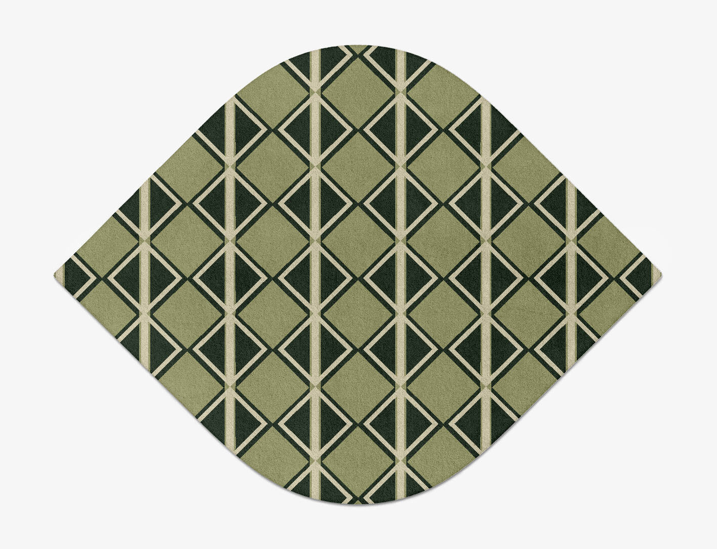 Ivy Geometric Ogee Hand Tufted Pure Wool Custom Rug by Rug Artisan