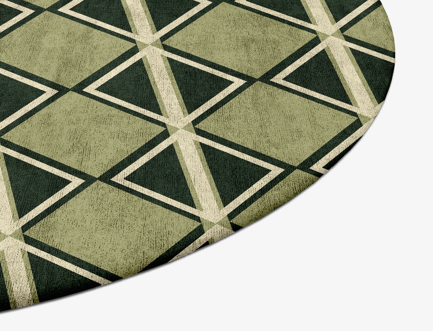 Ivy Geometric Oval Hand Tufted Bamboo Silk Custom Rug by Rug Artisan