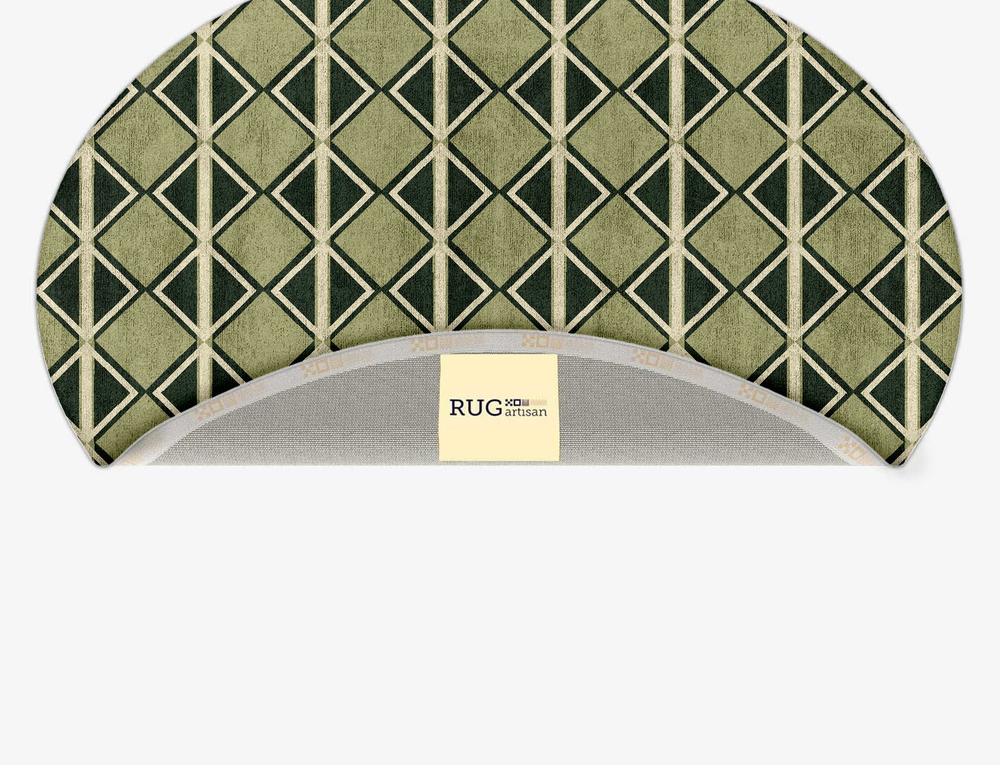 Ivy Geometric Oval Hand Tufted Bamboo Silk Custom Rug by Rug Artisan